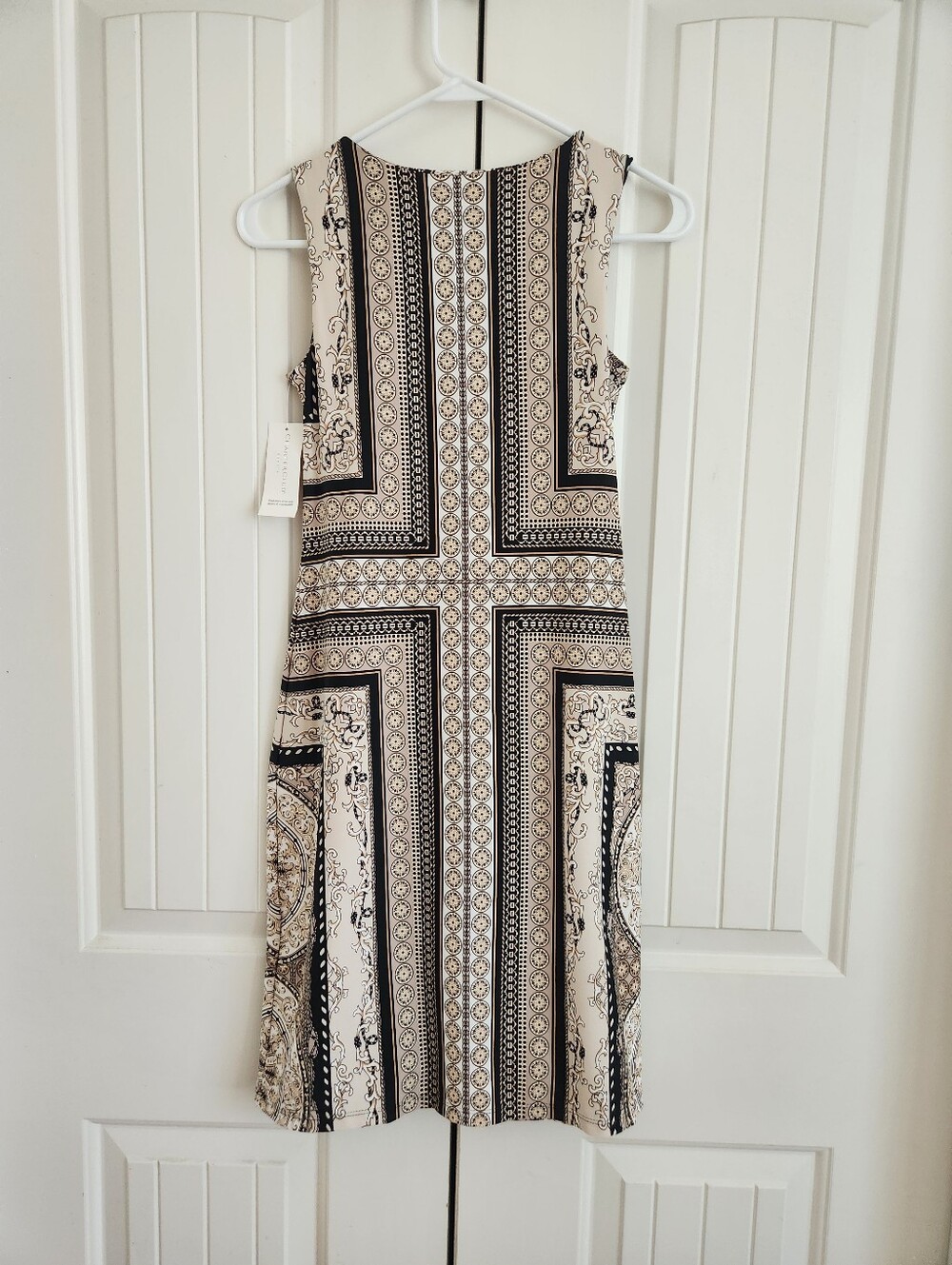 Charter Club Sleeveless Sheath Dress in Black, Cream &and Tan, NWT, Size: PP - Picture 4 of 6